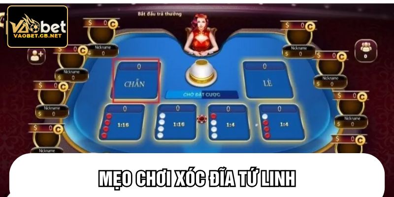 Mẹo chơi xóc đĩa tứ linh