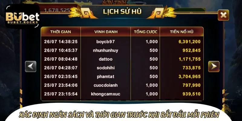 Xác định rõ ngân sách bỏ ra chơi nổ hũ trực tuyến ngay tư ban đầu