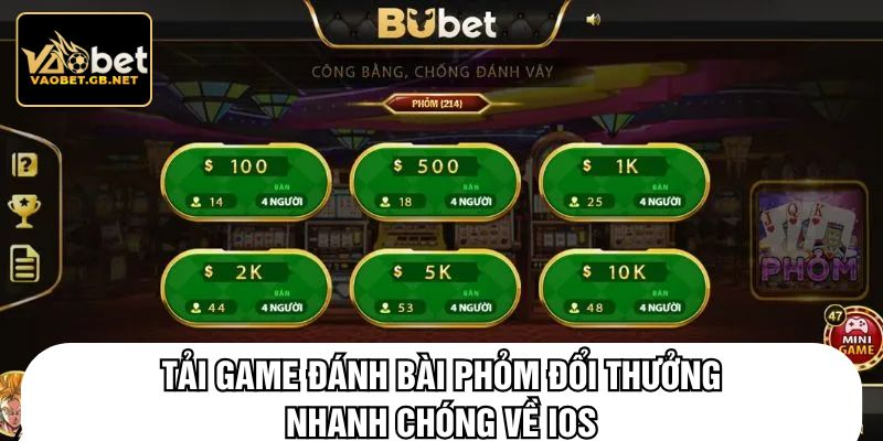 Tải game đánh bài phỏm đổi thưởng nhanh chóng về ios